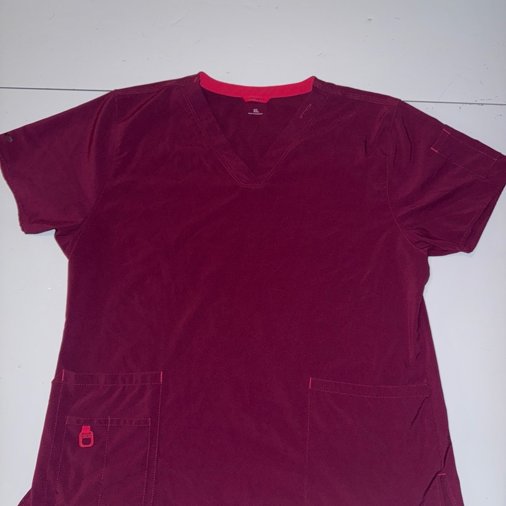 Carhartt Force Women’s Scrub Top Medical Top Purple/Magenta Size XL - Picture 2 of 15
